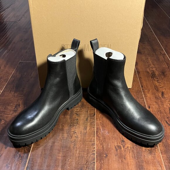 * NEW * Steve Madden Ladies' Leather Gore Chelsea Boot - Size 10 - Picture 2 of 7